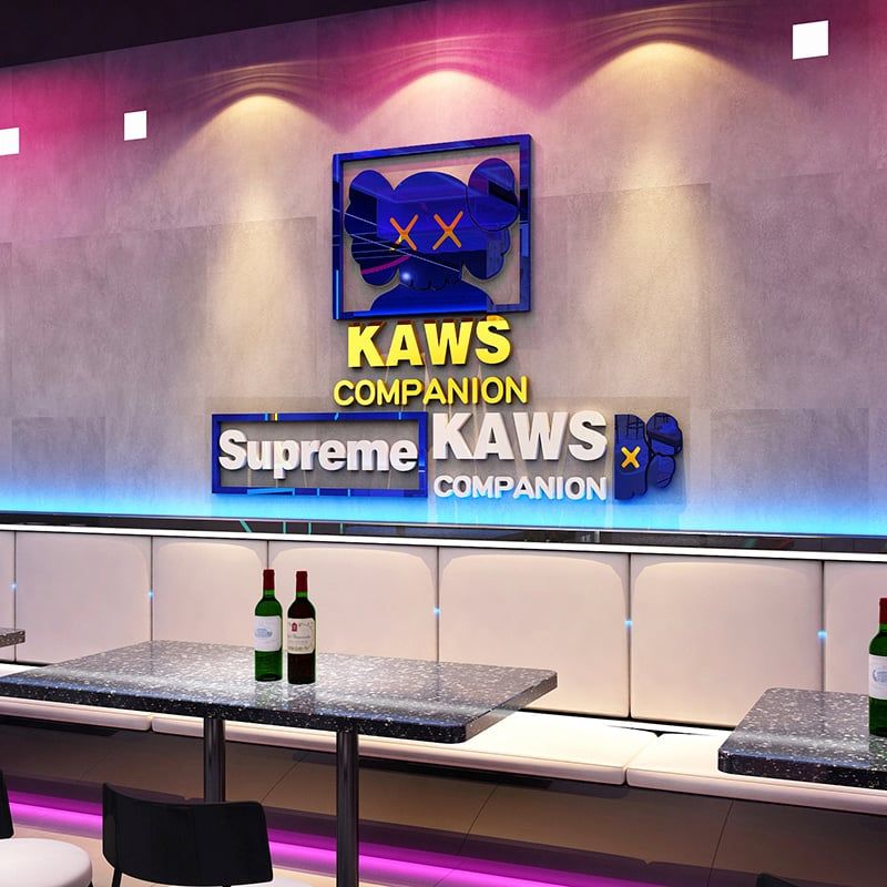  Tranh mica dán tường EPeBe hình KAWS Companion Supreme decor trang trí Phòng cho bé, Phòng khách, Phòng ngủ, Cửa hàng 