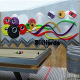  Tranh mica EPeBen dán tường nổi 3d hình chùm Bóng Bida decor trang trí Quán Bida, CLB Bida, billiard 