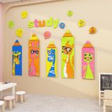  Tranh Fomex EPeBen dán tường nổi 3d Hình câu bút chăm học decor trang trí Phòng cho bé, Phòng ngủ, Phòng Học, Mẫu giáo 