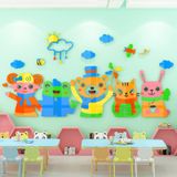  Tranh mica EPeBen dán tường nổi 3d hình Cùng nhau vui đùa decor trang trí Phòng cho bé, Phòng ngủ, Lớp Mẫu giáo, Mầm non 