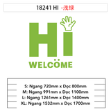  Tranh mica EPeBen dán tường nổi 3d hình Hi WelCome decor trang trí Dán Cửa Kính, Cửa Hàng 