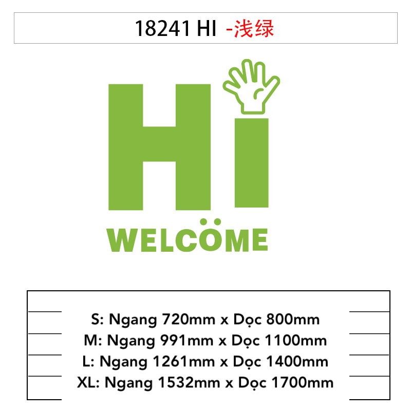  Tranh mica EPeBen dán tường nổi 3d hình Hi WelCome decor trang trí Dán Cửa Kính, Cửa Hàng 