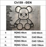  Tranh mica EPeBen dán tường nổi 3d hình gấu Kaws Bearbrick siêu ngầu, trang trí quán ăn, shop thời trang, spa làm đẹp 