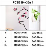  Tranh mica EPeBen dán tường nổi 3d hình Bé Heo Welcome trang trí cửa ra vào, cửa hàng, quán ăn, địa điểm kinh doanh - 