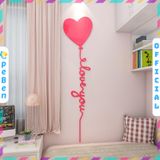  Tranh mica EPeBen dán tường nổi 3d hình I Love You Bóng Trái Tim decor trang trí Phòng Ngủ, Nhà Đẹp 
