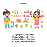  Tranh mica EPeBen dán tường nổi 3d hình Nấu ăn  vui vẻ decor trang trí Phòng khách, Phòng bếp, Mẫu giáo 