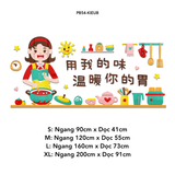  Tranh mica EPeBen dán tường nổi 3d hình Nấu ăn  vui vẻ decor trang trí Phòng khách, Phòng bếp, Mẫu giáo 