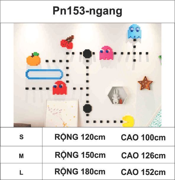  Tranh mica EPeBen dán tường nổi 3d hình trò chơi pacman decor trang trí phòng cho bé, mầm non, lớp học, mẫu giáo 