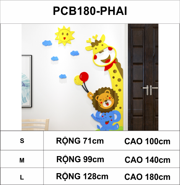  Tranh mica EPeBen dán tường nổi 3d hình hoạt hình các bạn thú nhỏ dễ thương decor trang trí lớp học, mầm non, mẫu giáo 