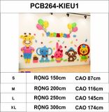 Tranh mica EPeBen dán tường nổi 3d hình welcome Bách thú decor trang trí phòng cho bé, Trường mầm non 