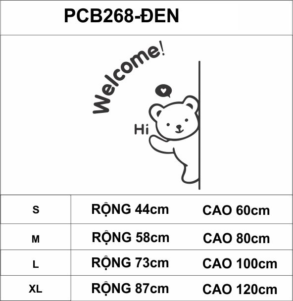  Tranh mica EPeBen dán tường nổi 3d hình Chú gấu thân thiện welcome Dán Cửa decor trang trí phòng cho bé, cửa hàng 