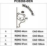  Tranh mica EPeBen dán tường nổi 3d hình Chú gấu thân thiện welcome Dán Cửa decor trang trí phòng cho bé, cửa hàng 