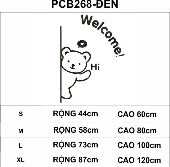  Tranh mica EPeBen dán tường nổi 3d hình Chú gấu thân thiện welcome Dán Cửa decor trang trí phòng cho bé, cửa hàng 