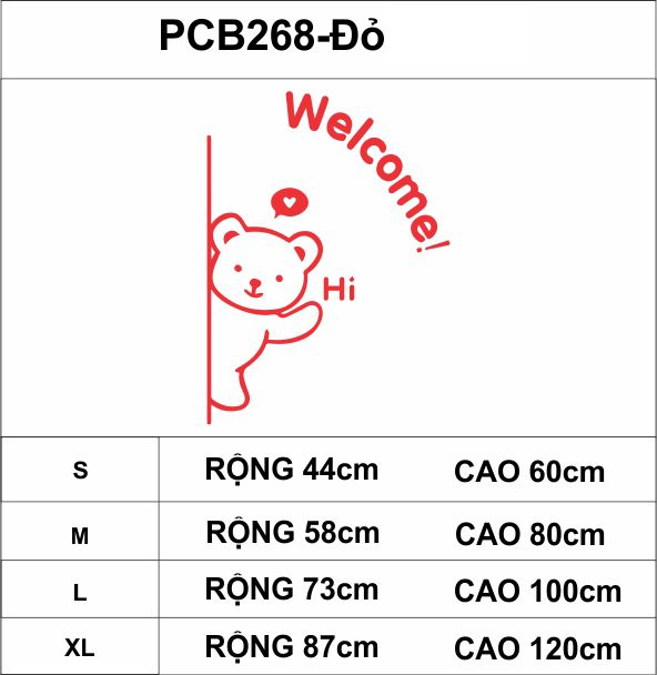  Tranh mica EPeBen dán tường nổi 3d hình Chú gấu thân thiện welcome Dán Cửa decor trang trí phòng cho bé, cửa hàng 