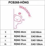  Tranh mica EPeBen dán tường nổi 3d hình Chú gấu thân thiện welcome Dán Cửa decor trang trí phòng cho bé, cửa hàng 