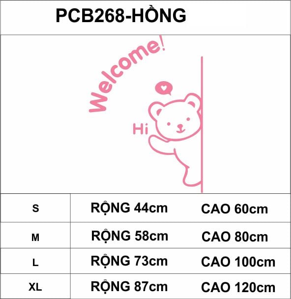  Tranh mica EPeBen dán tường nổi 3d hình Chú gấu thân thiện welcome Dán Cửa decor trang trí phòng cho bé, cửa hàng 