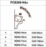  Tranh mica EPeBen dán tường nổi 3d hình Chú gấu thân thiện welcome Dán Cửa decor trang trí phòng cho bé, cửa hàng 