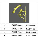  Tranh mica EPeBen dán tường nổi 3d hình Chú gấu thân thiện welcome Dán Cửa decor trang trí phòng cho bé, cửa hàng 