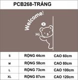  Tranh mica EPeBen dán tường nổi 3d hình Chú gấu thân thiện welcome Dán Cửa decor trang trí phòng cho bé, cửa hàng 