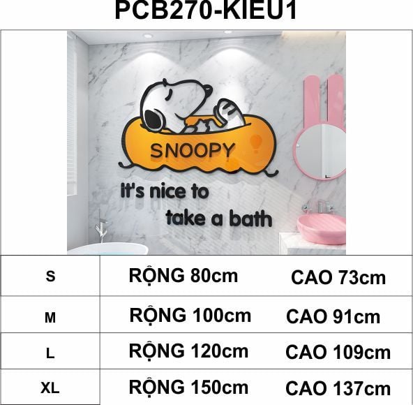  Tranh mica EPeBen dán tường nổi 3d hình SNOOPY đi bơi decor trang trí phòng cho bé 