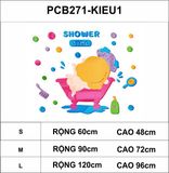 Tranh mica EPeBen dán tường nổi 3d hình Phòng tắm ngộ nghĩnh decor trang trí nhà tắm cho bé (Có Tiếng Việt) 