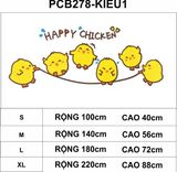 Tranh mica EPeBen dán tường nổi 3d hình gà con nhảy dây happy animals decor trang trí phòng cho bé, nhà trẻ 