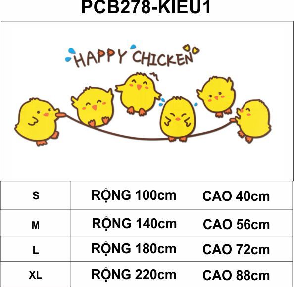  Tranh mica EPeBen dán tường nổi 3d hình gà con nhảy dây happy animals decor trang trí phòng cho bé, nhà trẻ 