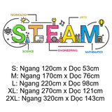  Tranh mica EPeBen dán tường nổi 3d hình STEAM decor trang trí Phòng Các môn học, Sáng tạo, Thí Nghiệm, Tin Học, tiểu học 