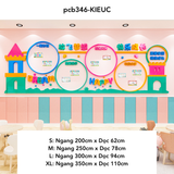  Tranh mica dán tường Tường Lớp Học trang trí Mầm Non, Mẫu Giáo 