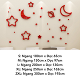  Tranh mica dán tường Bầu Trời Đầy Sao trang trí Mầm Non, Mẫu Giáo 