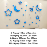  Tranh mica dán tường Bầu Trời Đầy Sao trang trí Mầm Non, Mẫu Giáo 