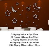  Tranh mica dán tường Bầu Trời Đầy Sao trang trí Mầm Non, Mẫu Giáo 