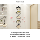  Tranh mica EPeBen dán tường nổi 3d hình gia đình Shin Cậu Bé Bút Chì nghộ nghĩnh decor trang trí Phòng Cho Bé, Phòng Ngủ 