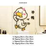  Tranh mica EPeBen dán tường nổi 3d hình Chú vịt đáng yêu décor, trang trí Phòng cho bé, Phòng vệ sinh, Phòng tắm 