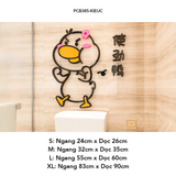  Tranh mica EPeBen dán tường nổi 3d hình Chú vịt đáng yêu décor, trang trí Phòng cho bé, Phòng vệ sinh, Phòng tắm 