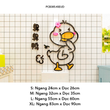  Tranh mica EPeBen dán tường nổi 3d hình Chú vịt đáng yêu décor, trang trí Phòng cho bé, Phòng vệ sinh, Phòng tắm 