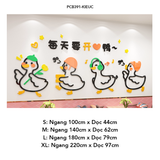  Tranh mica EPeBen dán tường nổi 3d hình dán đàn vịt đáng yêu decor trang trí Phòng cho bé, Lớp Học Mầm Non, Mẫu giáo 