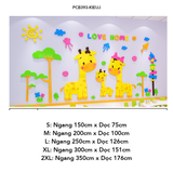  Tranh mica EPeBen dán tường nổi 3d hình dán 3D sở thú dễ thương  decor trang trí Lớp Học Mầm Non, Mẫu giáo, Phòng cho bé 
