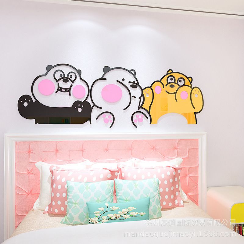  Tranh mica EPeBen dán tường nổi 3d hình dán 3 chú gấu Bare dễ thương decor trang trí Phòng ngủ, Lớp Mẫu giáo, Phòng học 