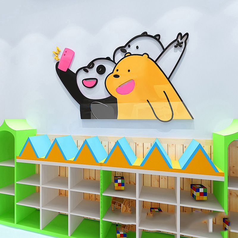  Tranh mica EPeBen dán tường nổi 3d hình dán 3 chú gấu Bare dễ thương decor trang trí Phòng ngủ, Lớp Mẫu giáo, Phòng học 