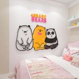  Tranh mica EPeBen dán tường nổi 3d hình dán 3 chú gấu Bare dễ thương decor trang trí Phòng ngủ, Lớp Mẫu giáo, Phòng học 