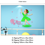  Tranh mica EPeBen dán tường nổi 3d hình Cô bé múa bale decor trang trí lớp học múa ba lê (Inbox để đặt tiếng Việt) 