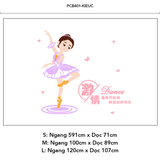  Tranh mica EPeBen dán tường nổi 3d hình Cô bé múa bale decor trang trí lớp học múa ba lê (Inbox để đặt tiếng Việt) 