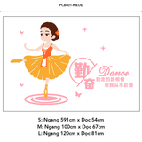  Tranh mica EPeBen dán tường nổi 3d hình Cô bé múa bale decor trang trí lớp học múa ba lê (Inbox để đặt tiếng Việt) 