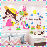 Tranh mica EPeBen dán tường nổi 3d hình dán công chúa 3D decor trang trí Phòng cho bé, Phòng ngủ, Mẫu giáo, Phòng học 
