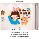  Tranh mica EPeBen dán tường nổi 3d hình Kỳ lân bay bổng decor trang trí Lớp học mầm non, Cửa hàng, Phòng ngủ cho bé 