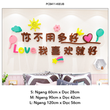  Tranh mica EPeBen dán tường nổi 3d hình Kỳ lân bay bổng decor trang trí Lớp học mầm non, Cửa hàng, Phòng ngủ cho bé 