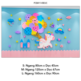  Tranh mica EPeBen dán tường nổi 3d hình Kỳ lân bay bổng decor trang trí Lớp học mầm non, Cửa hàng, Phòng ngủ cho bé 