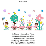  Tranh mica EPeBen dán tường nổi 3d hình Niềm vui của thiếu nhi decor trang trí Phòng ngủ cho bé, Phòng học Mẫu giáo, Chân Tường 