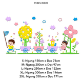  Tranh mica EPeBen dán tường nổi 3d hình Niềm vui của thiếu nhi decor trang trí Phòng ngủ cho bé, Phòng học Mẫu giáo, Chân Tường 